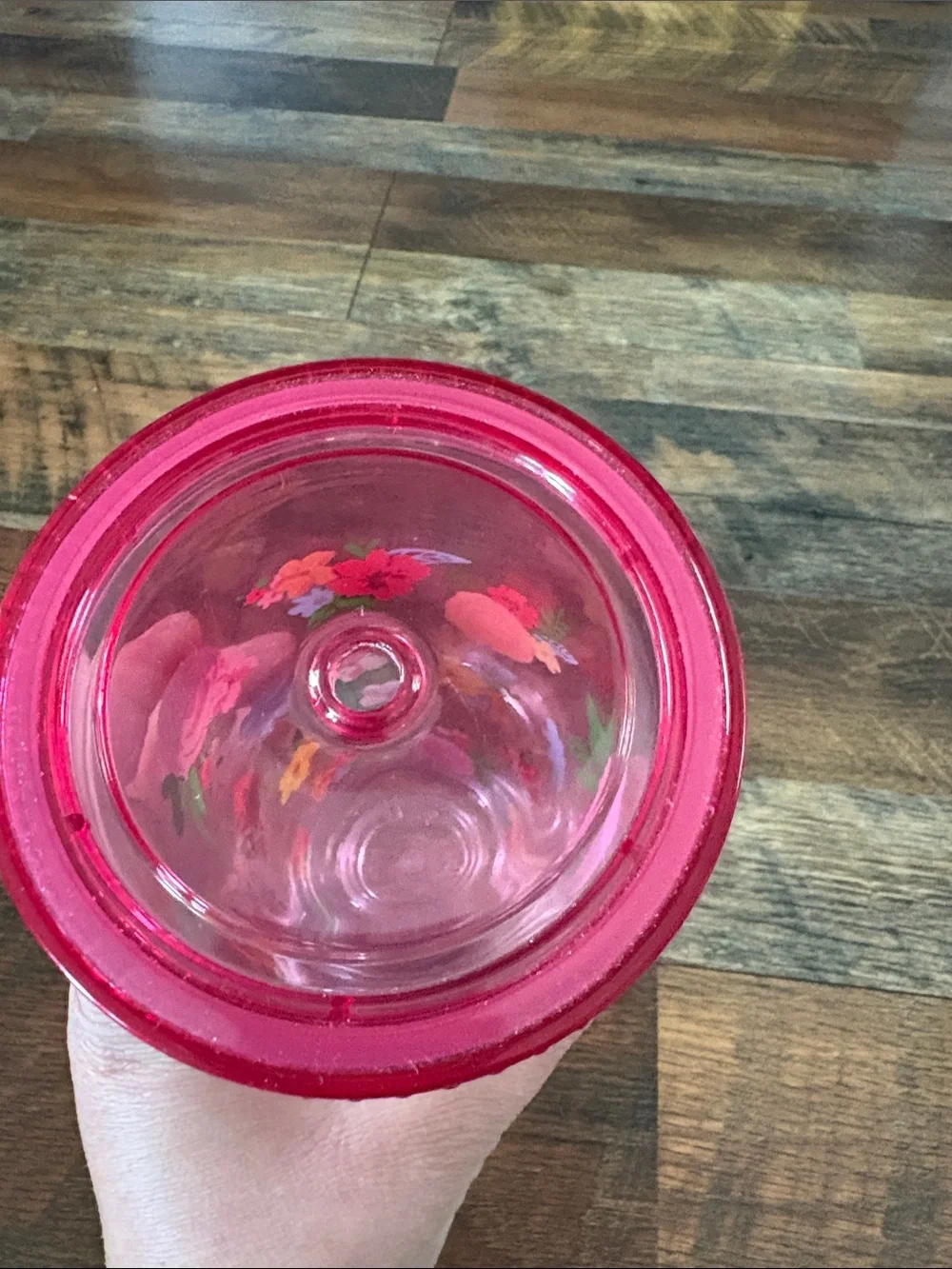 The Pioneer Woman Floral 'Happy Birthday' Tumbler - Hot Pink Lid